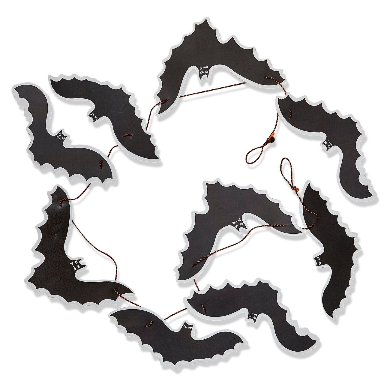 Going Batty Paper Garland for Halloween Decorative Wall Decor 78.7 in Black Indoor Use Only